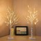2-Pack 2FT Lighted Birch Tree with Timer for Christmas Decorations, Artificial Tree Christmas Decor Birch Tree with 48 LED Warm White Lights, Tabletop Centerpiece